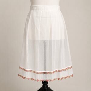 Vintage Organdy Apron Tatted Lace Hostess Tea Apron Cottagecore 1950s